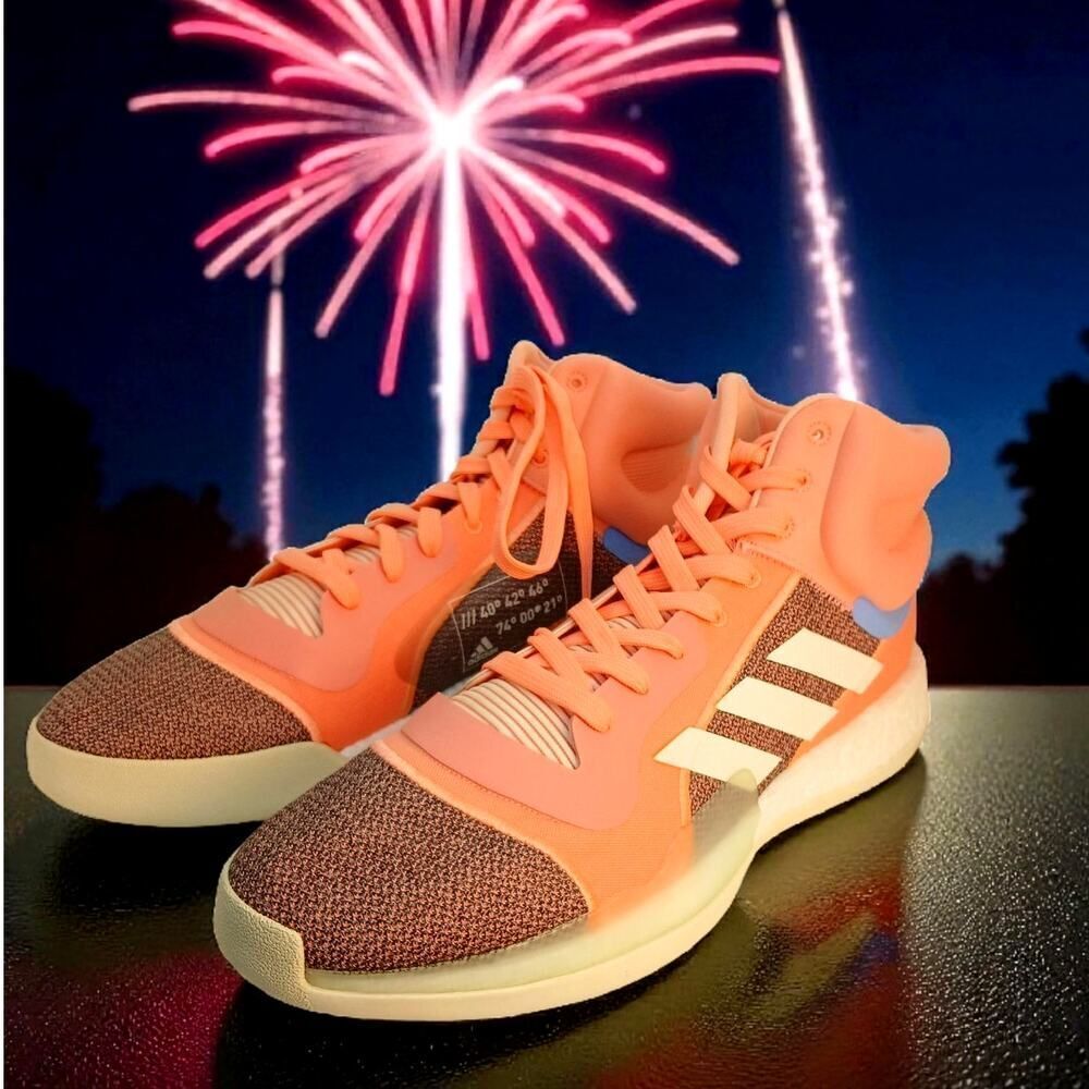 Adidas Marquee Boost Salmon & Gray Basketball Sneakers - SIZE 17!!